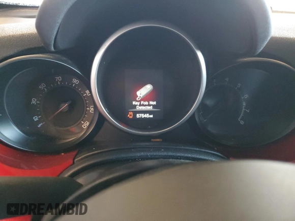 2016 FIAT 500X Lounge with VIN ZFBCFXDTXGP388321, listed as a Copart auction lot 82847124 with 57,545 mi miles and Salvage Title. Bid and sale history available at carsss.com. Image 9.
