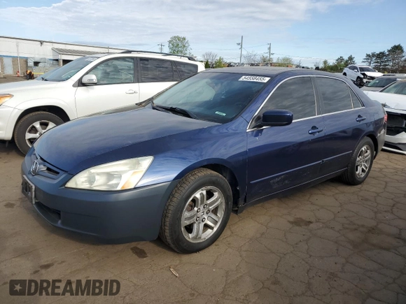 2005 Honda Accord EX with VIN 1HGCM56735A007014, listed as a Copart auction lot 54558455 with 237,511 mi miles and Salvage Title. Bid and sale history available at DreamBid. Image 1.