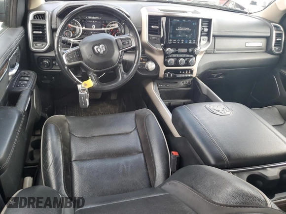 2019 Ram 1500 Laramie with VIN 1C6SRFDT5KN830864, listed as a Copart auction lot 46498855 with 63,935 mi miles and Salvage Title. Bid and sale history available at carsss.com. Image 8.