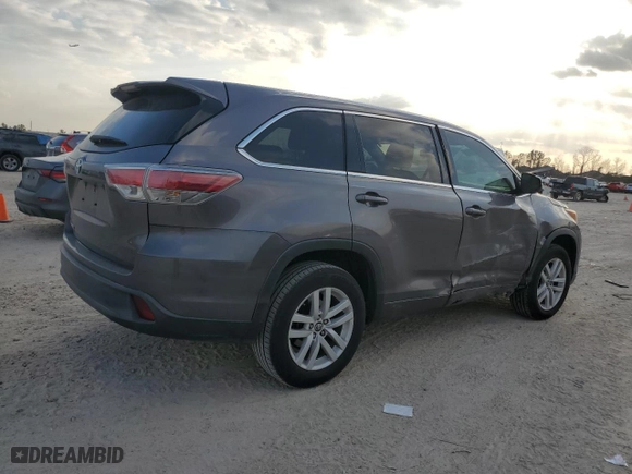 2016 Toyota Highlander LE with VIN 5TDZARFH8GS022678, listed as a Copart auction lot 44036355 with 171,630 mi miles and Salvage Title. Bid and sale history available at carsss.com. Image 3.