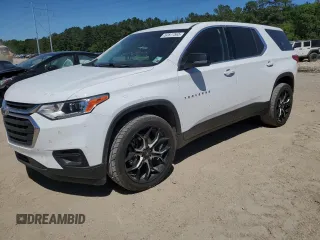 2021 Chevrolet Traverse LS with VIN 1GNERFKW6MJ189342, listed as a Copart auction lot 52877565 with 81,295 mi miles and Salvage Title. Bid and sale history available at carsss.com. Image 1.