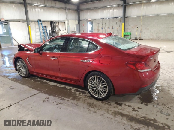 2021 Genesis G70 2.0T with VIN KMTG64LA0MU073278, listed as a Copart auction lot 76796594 with 47,983 mi miles and Salvage Title. Bid and sale history available at carsss.com. Image 2.