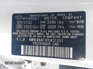 2023 Hyundai Elantra N Line z VIN KMHLR4AFXPU431201, wystawiony jako IAAI lot #41958900 z przebiegiem 38 539 mil mil oraz . Historia ofert i sprzedaży dostępna na DreamBid. Obrazek 9.