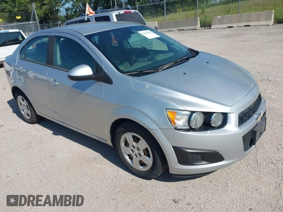 2013 Chevrolet Sonic LS with VIN 1G1JA5SH1D4246936, listed as a IAAI auction lot 42665664 with 124,464 mi miles and . Bid and sale history available at DreamBid. Image 1.