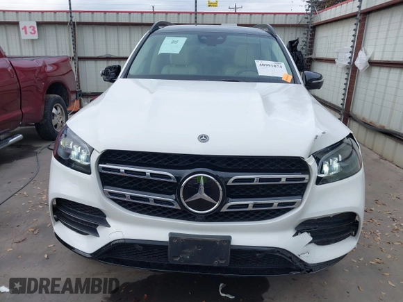 2021 Mercedes-Benz GLS 580 with VIN 4JGFF8GEXMA445382, listed as a IAAI auction lot 40991874 with 51,955 mi miles and . Bid and sale history available at DreamBid. Image 13.
