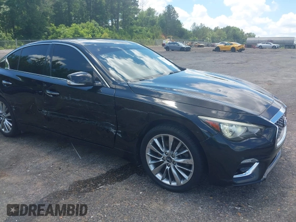 2018 Infiniti Q50 Luxe z VIN JN1EV7AP3JM356824, wystawiony jako IAAI lot #42233119 z przebiegiem 172 183 mil mil oraz . Historia ofert i sprzedaży dostępna na DreamBid. Obrazek 1.