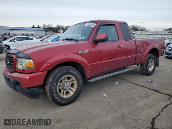 2009 Ford Ranger XLT with VIN 1FTYR44E89PA04193, listed as a Copart auction lot 43922605 with 75,675 mi miles and Salvage Title. Bid and sale history available at carsss.com. Image 1.