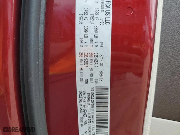 2018 Chrysler Pacifica Touring L with VIN 2C4RC1BG4JR204371, listed as a Copart auction lot 47564655 with NaN miles and Salvage Title. Bid and sale history available at carsss.com. Image 14.