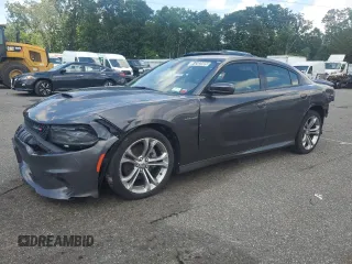 2021 Dodge Charger R/T with VIN 2C3CDXCT3MH583962, listed as a Copart auction lot 64202005 with 34,331 mi miles and Salvage title. Bid and sale history available at DreamBid. Image 1.