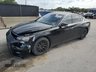 2019 Infiniti Q50 Luxe with VIN JN1EV7AP9KM541848, listed as a Copart auction lot 62968865 with 49,166 mi miles and Clean title. Bid and sale history available at DreamBid. Image 1.