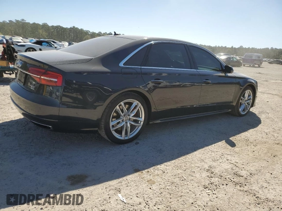 2016 Audi A8 L 4.0T Sport with VIN WAU43AFD2GN005588, listed as a Copart auction lot 76934794 with 133,813 mi miles and Salvage Title. Bid and sale history available at carsss.com. Image 3.