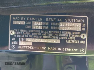 1988 Mercedes-Benz 420 Series 420SEL with VIN WDBCA35D2JA384154, listed as a IAAI auction lot 41950195 with 113,425 mi miles. Bid and sale history available at carsss.com. Image 9.