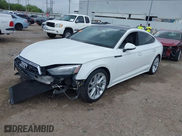 2020 Audi A5 Sportback Premium with VIN WAUANCF58LA005971, listed as a IAAI auction lot 41910149 with 72,600 mi miles. Bid and sale history available at carsss.com. Image 2.