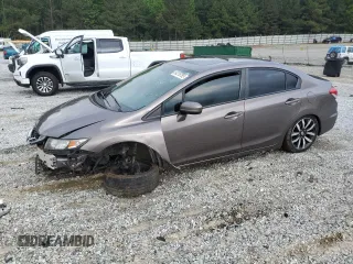 2015 Honda Civic EX-L z VIN 19XFB2F91FE059094, wystawiony jako Copart lot #54218755 z przebiegiem Nie podano mil oraz Szkoda całkowita • Salvage title. Historia ofert i sprzedaży dostępna na DreamBid. Obrazek 1.