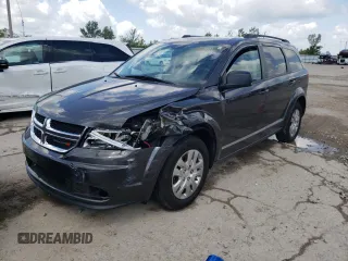 2017 Dodge Journey SE z VIN 3C4PDCAB4HT653885, wystawiony jako Copart lot #64461193 z przebiegiem Nie podano mil oraz Szkoda całkowita • Salvage title. Historia ofert i sprzedaży dostępna na DreamBid. Obrazek 1.