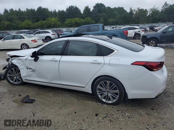 2018 Genesis G80 3.8L with VIN KMHGN4JE0JU235280, listed as a Copart auction lot 71687644 with 66,137 mi miles and Salvage Title. Bid and sale history available at carsss.com. Image 2.