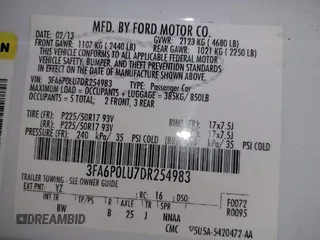 2013 Ford Fusion SE Hybrid with VIN 3FA6P0LU7DR254983, listed as a IAAI auction lot 41883531 with 188,585 mi miles and . Bid and sale history available at carsss.com. Image 9.