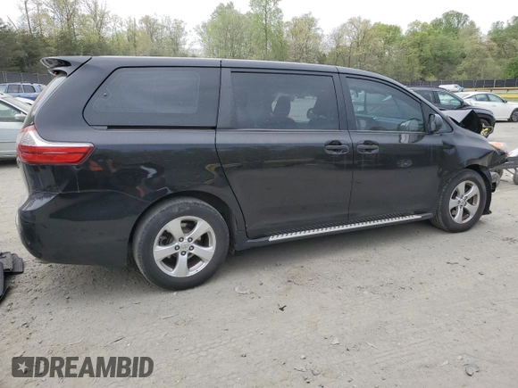 2017 Toyota Sienna L z VIN 5TDZZ3DC1HS786239, wystawiony jako Copart lot #53664265 z przebiegiem Nie podano mil oraz Szkoda całkowita • Salvage title. Historia ofert i sprzedaży dostępna na DreamBid. Obrazek 3.