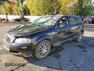 2008 Audi A3 with VIN WAUNF78P28A159586, listed as a Copart auction lot 76493244 with 0 mi miles and Salvage Title. Bid and sale history available at carsss.com. Image 1.