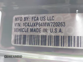 2021 Jeep Wrangler Unlimited Sahara with VIN 1C4JJXP64MW720263, listed as a IAAI auction lot 41514302 with 73,300 mi miles and . Bid and sale history available at DreamBid. Image 9.