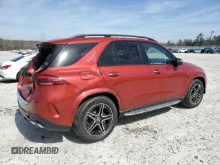 2025 Mercedes-Benz GLE 450 with VIN 4JGFB5KB1SB336260, listed as a Copart auction lot 48842765 with 11 mi miles and Salvage title. Bid and sale history available at DreamBid. Image 3.