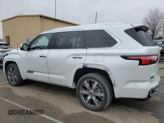 2023 Toyota Sequoia SR5 with VIN 7SVAAABAXPX007350, listed as a Copart auction lot 44490015 with 23,827 mi miles and Salvage Title. Bid and sale history available at carsss.com. Image 2.