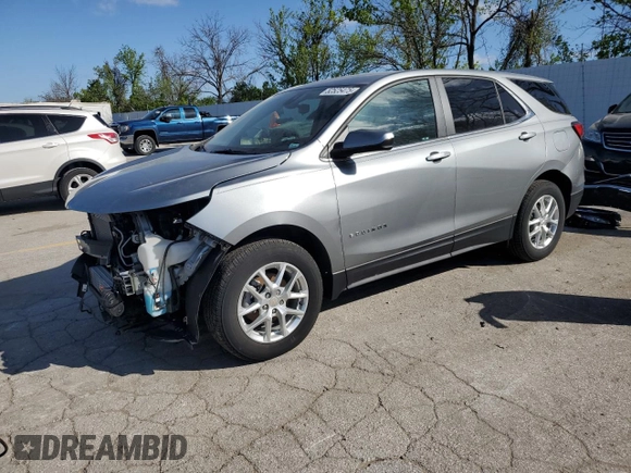 2024 Chevrolet Equinox LT with VIN 3GNAXUEG2RS116701, listed as a Copart auction lot 52525475 with 23,405 mi miles and Salvage Title. Bid and sale history available at DreamBid. Image 1.