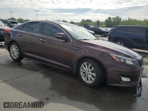 2015 Kia Optima EX with VIN 5XXGN4A79FG409057, listed as a Copart auction lot 62094465 with 123,346 mi miles and Salvage title. Bid and sale history available at DreamBid. Image 4.