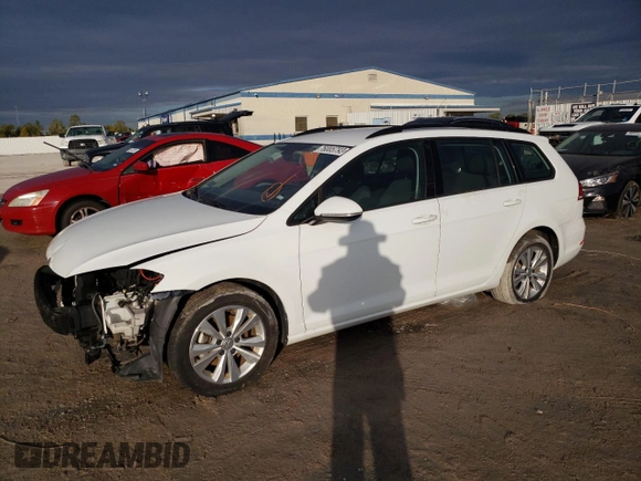 2019 Volkswagen Golf SportWagen S with VIN 3VW117AU4KM510182, listed as a Copart auction lot 76005793 with 43,897 mi miles. Bid and sale history available at carsss.com. Image 1.