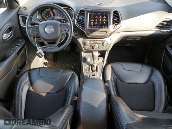 2019 Jeep Cherokee Trailhawk Elite with VIN 1C4PJMBX9KD107539, listed as a Copart auction lot 46631515 with 75,698 mi miles and Salvage Title. Bid and sale history available at carsss.com. Image 8.