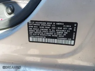 2014 Volkswagen Passat Wolfsburg Ed with VIN 1VWAT7A33EC069166, listed as a IAAI auction lot 41789666 with 226,161 mi miles. Bid and sale history available at carsss.com. Image 9.