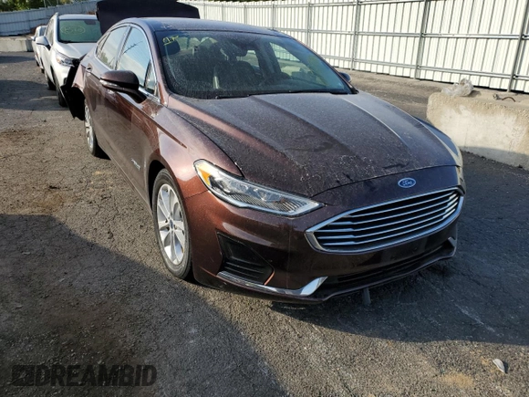 2019 Ford Fusion Hybrid SEL with VIN 3FA6P0MU1KR123706, listed as a Copart auction lot 61727782 with 41,646 mi miles. Bid and sale history available at carsss.com. Image 1.