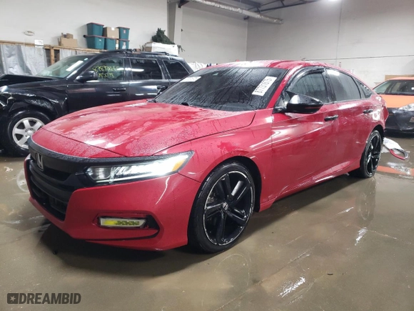 2019 Honda Accord Sedan Sport 1.5T with VIN 1HGCV1F30KA003467, listed as a Copart auction lot 87731875 with 80,519 mi miles and Salvage Title. Bid and sale history available at carsss.com. Image 1.