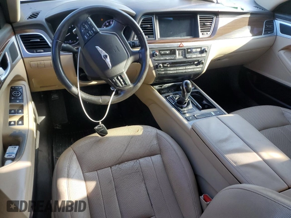 2015 Hyundai Genesis 3.8L with VIN KMHGN4JE1FU098809, listed as a Copart auction lot 73748684 with 255,411 mi miles and Salvage Title. Bid and sale history available at carsss.com. Image 8.