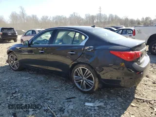 2014 Infiniti Q50 Premium with VIN JN1BV7AR2EM689221, listed as a Copart auction lot 46914095 with 113,015 mi miles and Salvage Title. Bid and sale history available at carsss.com. Image 2.