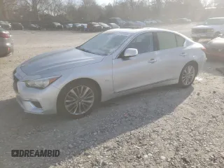 2019 Infiniti Q50 Luxe с VIN JN1EV7AP4KM540588, выставлен на аукционе Copart как лот 45157525 с пробегом 48 288 миль миль и Чистый • Clean title. История ставок и продаж доступна на DreamBid. Изображение 1.