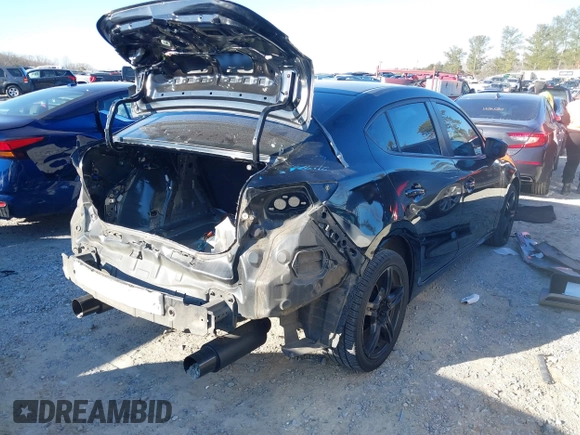 2015 Mazda 3 i SV with VIN JM1BM1T79F1245605, listed as a IAAI auction lot 41251417 with 121,264 mi miles. Bid and sale history available at carsss.com. Image 4.