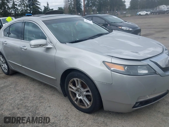 2009 Acura TL Tech with VIN 19UUA86539A010143, listed as a IAAI auction lot 41775065 with 164,225 mi miles. Bid and sale history available at carsss.com. Image 1.