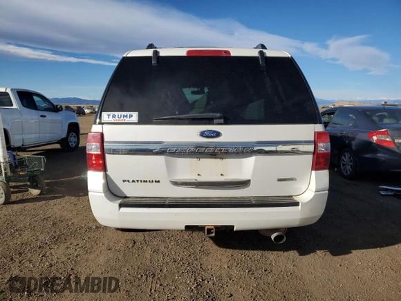 2015 Ford Expedition Max Platinum with VIN 1FMJK1MT4FEF03580, listed as a Copart auction lot 86885804 with 131,269 mi miles and Salvage title. Bid and sale history available at DreamBid. Image 6.