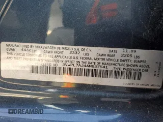 2010 Volkswagen Jetta SportWagen TDI with VIN 3VWPL7AJ4AM637541, listed as a Copart auction lot 76248454 with 154,831 mi miles and Salvage Title. Bid and sale history available at carsss.com. Image 12.