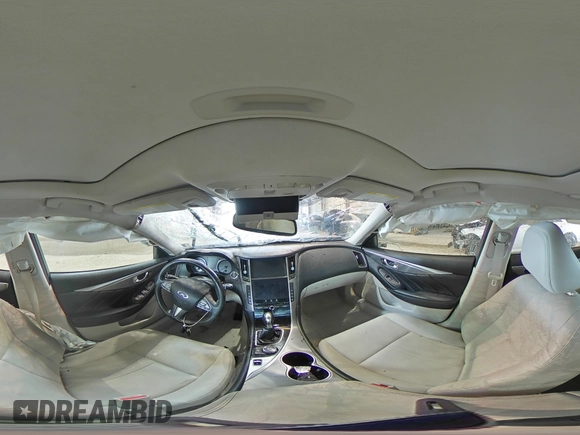 2017 Infiniti Q50 Signature Edition with VIN JN1EV7AP4HM738659, listed as a Copart auction lot 63896853 with 71,918 mi miles and Salvage title. Bid and sale history available at DreamBid. Image 13.