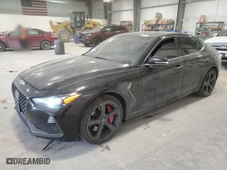 2020 Genesis G70 3.3T with VIN KMTG34LE7LU050879, listed as a Copart auction lot 88770425 with 146,547 mi miles and Salvage Title. Bid and sale history available at carsss.com. Image 1.