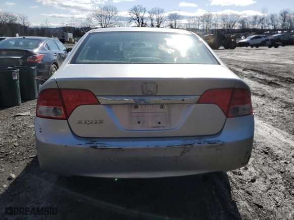 2009 Honda Civic Sdn LX with VIN 2HGFA16589H321472, listed as a Copart auction lot 50612415 with 155,342 mi miles and Salvage Title. Bid and sale history available at carsss.com. Image 6.