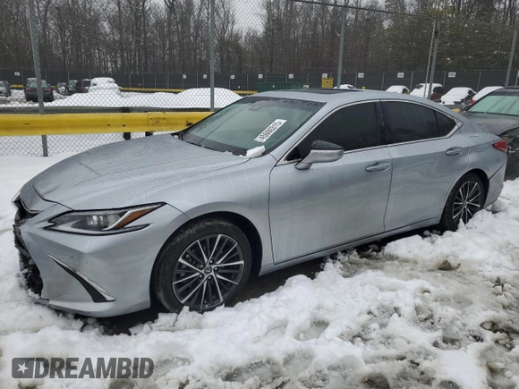 2023 Lexus ES 350 with VIN 58ADZ1B17PU152576, listed as a Copart auction lot 45060315 with 22,627 mi miles and Salvage Title. Bid and sale history available at DreamBid. Image 1.