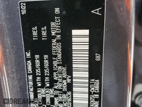 2023 Lexus NX 350 Premium with VIN 2T2GGCEZ0PC016536, listed as a Copart auction lot 42076614 with 20,669 mi miles and . Bid and sale history available at DreamBid. Image 12.