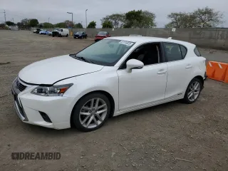 2016 Lexus CT 200h with VIN JTHKD5BHXG2257371, listed as a Copart auction lot 53124825 with 91,996 mi miles and Salvage Title. Bid and sale history available at carsss.com. Image 1.