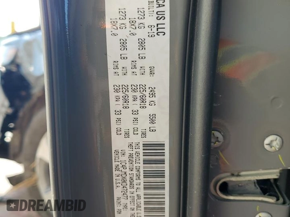 2019 Jeep Cherokee Limited с VIN 1C4PJMDX0KD472477, выставлен на аукционе Copart как лот 61799415 с пробегом 61 037 миль миль и Списание • Salvage title. История ставок и продаж доступна на DreamBid. Изображение 13.