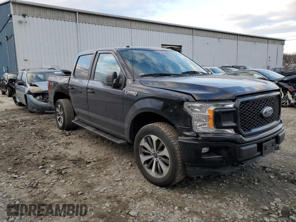2019 Ford F-150 XL with VIN 1FTEW1EP5KFC28415, listed as a Copart auction lot 87907695 with 39,981 mi miles and Salvage Title. Bid and sale history available at carsss.com. Image 4.