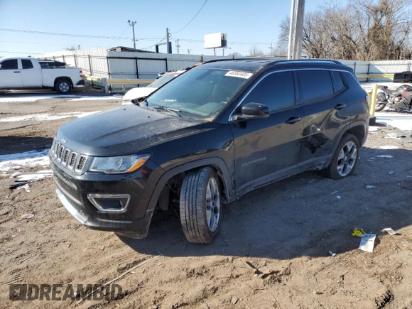 2020 Jeep Compass Limited with VIN 3C4NJDCB4LT221275, listed as a Copart auction lot 46360405 with 110,443 mi miles and Salvage Title. Bid and sale history available at carsss.com. Image 1.