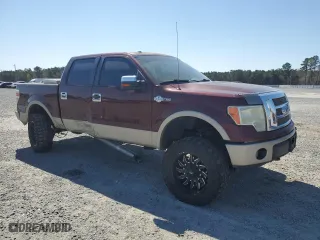 2010 Ford F-150 XL with VIN 1FTFW1EV9AKE13043, listed as a Copart auction lot 50417195 with 181,884 mi miles and Salvage Title. Bid and sale history available at carsss.com. Image 4.